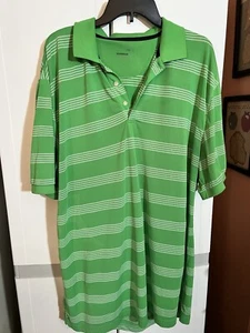 Camisa de golf Chaps a rayas verdes Stay-Dry talla XL - Imagen 1 de 1