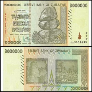 BILLETE DE 20 MIL MILLONES DE DÓLARES ZIMBABUE. SIN CIRCULAR. - Imagen 1 de 1