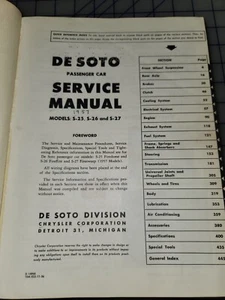 1957 DeSoto Shop Manual Original S 22 26 27 - Picture 1 of 6