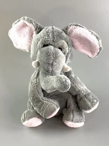 Juguete de peluche animal de peluche suave sentado elefante de 7,5" gris y rosa de 7,5 - Imagen 1 de 12