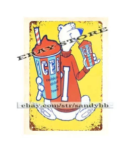 Eis kältestes Getränk in der Stadt Metallblechschild Schlafzimmer Bar Club Shop - Bild 1 von 4