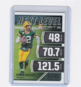 AARON RODGERS '21 SCORE NEXT LEVEL STATS INSERT CARD-JETS FANS-GRAB IT TODAY! - Picture 1 of 17