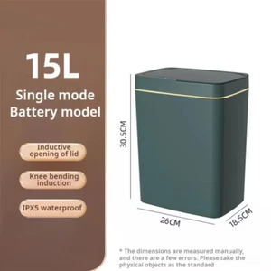 Non-Contact Narrow Smart Sensor Trash Can Smart Home 15L Automatic Bagging Elect - Picture 1 of 14