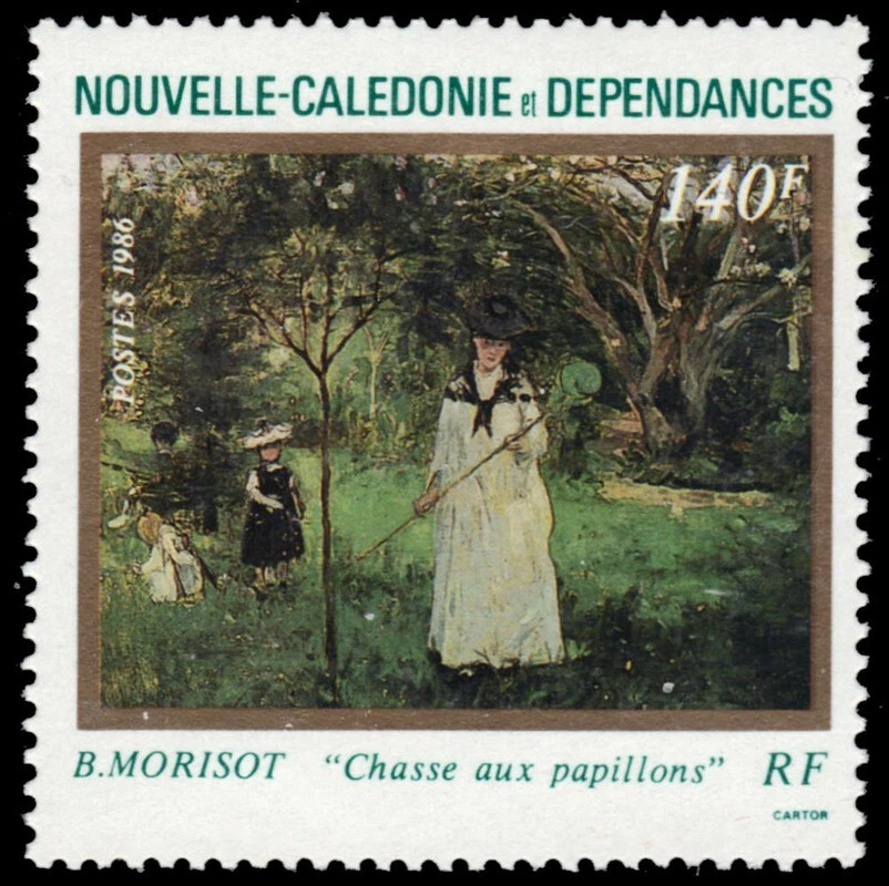 НОВАЯ КАЛЕДОНИЯ 552 — «Погоня за бабочками», Б. Моризо (pb86023) - Изображение 1 из 1