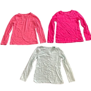 Lot of 3 ❤️ Heart Girls Long Sleeve Cotton Shirt Top Size M Medium 10-12 - Picture 1 of 10