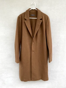 🌸 Jac & Jack 100% Wool Long Sleeve Longline Coat Jacket With Pockets Size XL - Foto 1 di 9