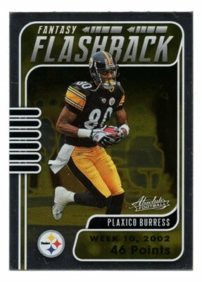 2020 Panini Absolute Football Fantasy Flashback Plaxico Burress Insert Card - Image 1 of 2