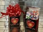 Kids Valentines Day Charm Lollipops  Candy-Gift Box-Basket With Red Bow