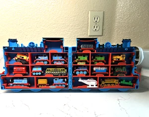 Thomas the Tank Engine Train Lot- Locking Case W/ Handle & (19) Cars & Engines - Picture 1 of 10