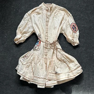 Zimmermann Womens Alight Lantern Mini Dress, size US 8 (size UK 12), Beige - Image 1 of 4