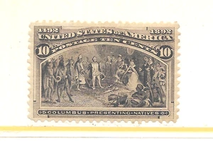U.S.#237 The 1893 Columbian 10 Cent F-VF MH C.V. $95.00 - Picture 1 of 2