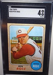 1968 Topps #230 Pete Rose Cincinnati Reds “14” Graded SGC 4 Baseball Card - Picture 1 of 1