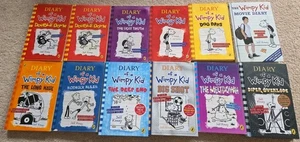 12 Book Diary Of A Wimpy Kid Bundle Of Paperback And Hardback By Jeff Kinney - Picture 1 of 5