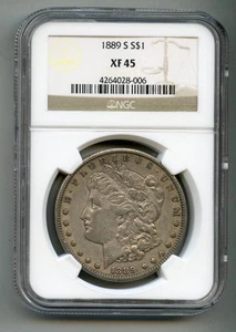 1889 S Morgan Silver Dollar NGC XF 45 - Picture 1 of 4