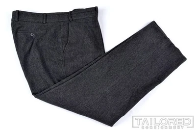 JACK SPADE Charcoal Gray Woven Wool Flat Front Luxury Pants Trousers - 38 - Image 1 of 4