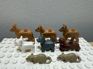 Lego Animals Lot Of 8.  6 Dogs, 2 Mice - Picture 1 of 4