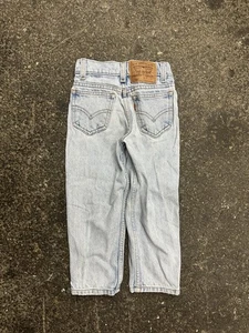 Jeans de mezclilla vintage Little Levi’s 550 naranja con lengüeta para niños pequeños calce relajado ajustados talla 4 - Imagen 1 de 6