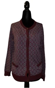 Lands’ End 10-12 M/P Langarm 100 % Supima Baumwolle verwaschen mehrfarbig Strickjacke - Bild 1 von 7