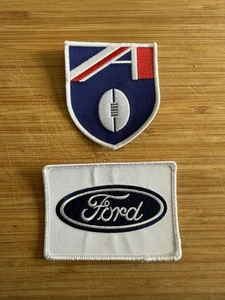 Geelong Football Club CATS 1990-92 AFL & FORD Jumper Sponsor patches embroidered - Picture 1 of 18