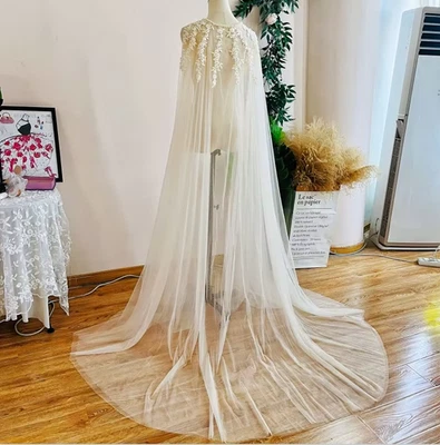 Apliques de encaje Capa de boda Noche Fiesta Capa Chaqueta Accesorios nupciales Foto 1 de 4