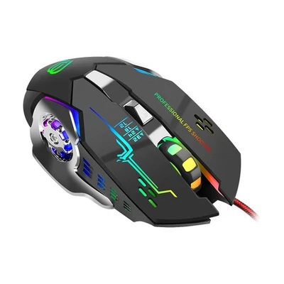 Premium Wired Gaming Mouse with RGB Lighting and Adjustable Resolution - Image 1 of 4