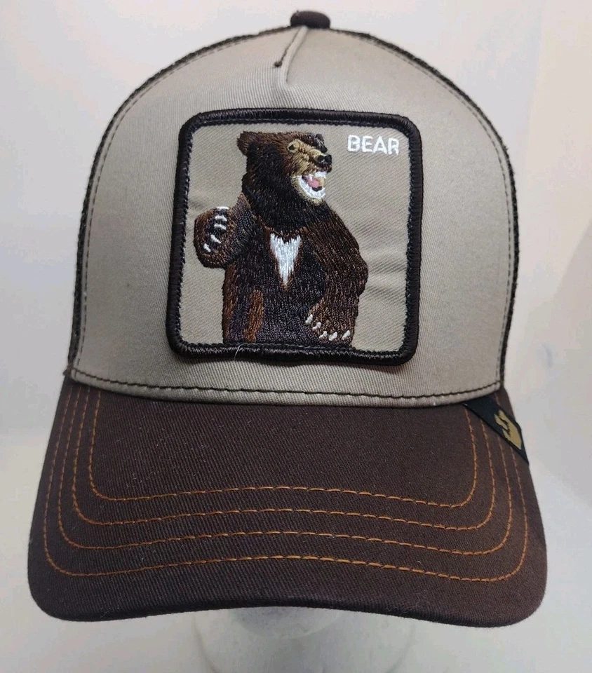 Gorra Goorin Bros Marrón Gorra Oso Pardo Logo Malla Snapback Ajustable Talla Única  Foto 1 de 4