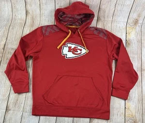 Majestic NFL Kansas City Chiefs Red Therma Base Hooded Sweatshirt Size XL - Picture 1 of 9
