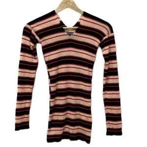 Auth COMMEdesGARCONS JUNYA WATANABE - Light Pink Black Red Women's Sweater JAPAN - Picture 1 of 9