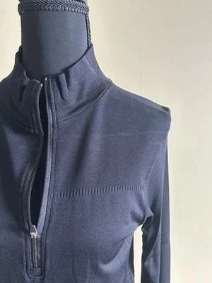 RBX Negro 1/4 Cremallera Top Atlético Manga Larga Agujeros para los Pulgares Rendimiento para Correr PEQUEÑO Foto 1 de 4