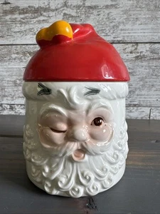 Vintage 1950’s Berman & Anderson 3 Faced Santa Musical Cookie Jar "Jingle Bells" - Bild 1 von 6
