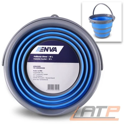 ENVA FALTBARER EIMER 10 L SILIKON FALTEIMER WASSEREIMER CAMPING KLAPPEIMER - Bild 1 von 4