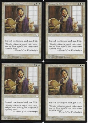 MTG: GERRARD'S WISDOM Weatherlight UNCOMMON; played, Excellent condition x4 - Image 1 of 2