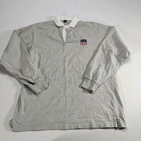 VTG 90s Polo Sport Ralph Lauren L/S Rugby Shirt K Swiss spellout shield LARGE/XL