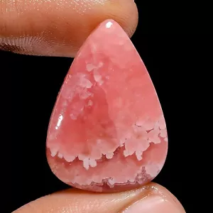 30.5 Ct. Cts Natural Pear Rhodochrosite Meditation Cabochon Gemstone 27X19X4 mm - Picture 1 of 6