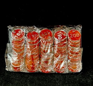 Aluminium nummerierte Schlüsselschilder 151-200 mit Ringen für organisiertes Schlüsselsystem - rot - Bild 1 von 8