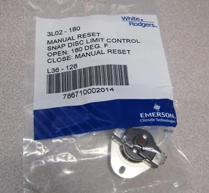 LOT 2x White Rodgers Manual Reset Snap Disc Limit Control L180 3L02-180 Emerson - Picture 1 of 2