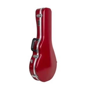 Crossrock F-style Mandolin Case-ABS Molded Hardshell with Detachable Straps-Red - Picture 1 of 6