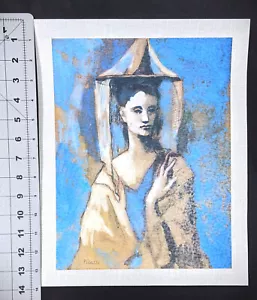Litografía Pablo Picasso Mujer de Mallorca 14 x 11 Color - Imagen 1 de 4