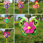 Lovely Cartoon Handmade Windmill Wind Spinner Kids Toys Yard Garden Decor3CD`yu