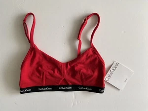 CALVIN KLEIN RED BRALETTE BRA SIZE S QP1578Y-612 NEW WITH TAGS - Picture 1 of 5