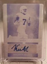 2022 Leaf Ultimate Draft KEILAN ROBINSON PRINTING PLATE AUTO 1/1 TEXAS LONGHORNS