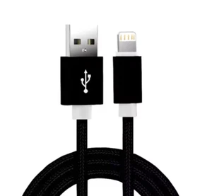 USB Charger Cable for iPhone Metal Nylon Braided 14 8 7 6S Plus X XR XS 11 12 13 - Picture 1 of 13