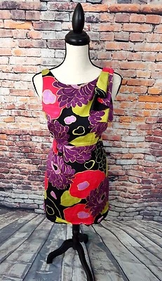 Anthropologie Leifsdottir без рукавов многоцветный цветочный шелк хлопок рабочее платье 6 - Изображение 1 из 4