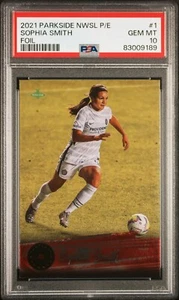 2021 Parkside NWSL Volume 1 #1 Sophia Smith Foil Rookie Card RC PSA 10 TouGh GeM - Picture 1 of 2