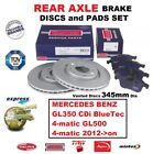 FOR MERCEDES BENZ GL350 CDi GL500 4-matic 2012-on REAR BRAKE PADS + DISCS 345mm