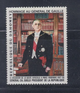 Dahomey 1967 Charles De Gaulle Sc C62 postfrisch sehr leicht aufklappbar - Bild 1 von 1