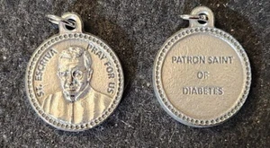 Santa Escrivá - Patrona de la Diabetes - Medalla Redonda de 1"" en Cadena de Plata de 24 - Imagen 1 de 2