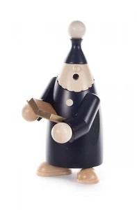 Räuchermann Wichtel Aron der Erzähler schwarz 18cm NEU Räucherfigur Rauchfigur - Picture 1 of 1