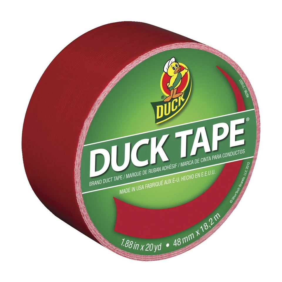 Duck 1265014 Duct Tape 20 Yd L 1.88 in W Vinyl Backing Red