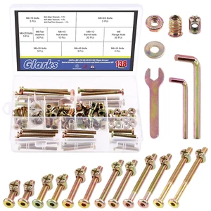 138Pcs One Size Crib Screws Hardware Kit Hex Socket Cap Screws Nuts Washers New - Picture 1 of 7